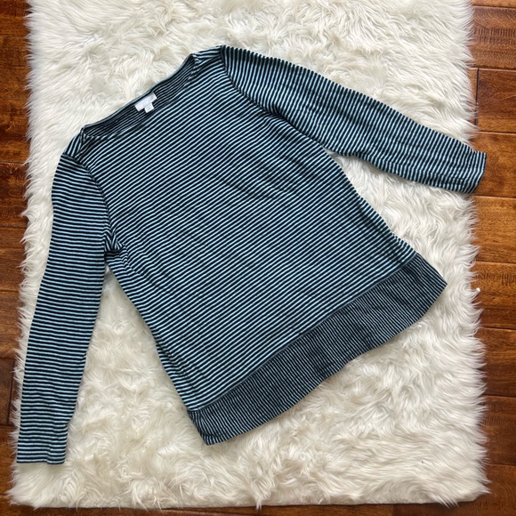 Chemise Femme J.Jill à Carreaux Bleu Et Blanc - Manches Longues - Taille S - Occasion Très Bon état